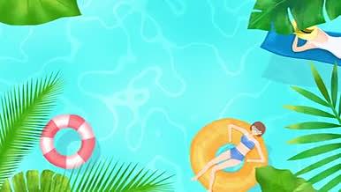 清新热雨林主题清凉标题logo展示模版视频的预览图